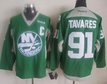 New York Islanders #91 John Tavares Green Practice Stitched NHL Jersey
