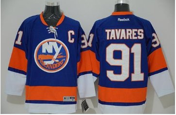 New York Islanders #91 John Tavares Light Blue Stitched NHL Jersey
