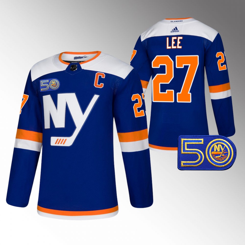 New York Islanders Anders Lee Royal 50th Anniversary Authentic Alternate Jersey