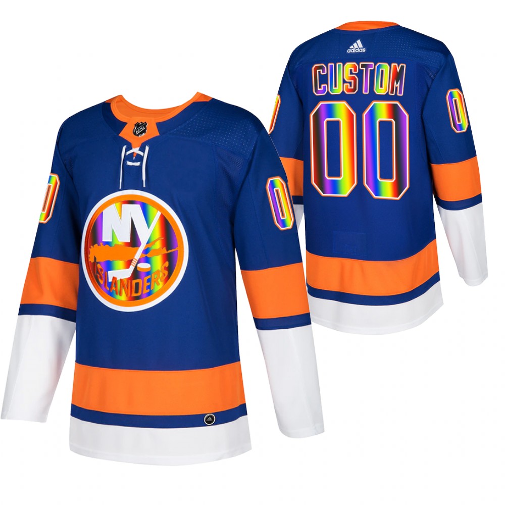 New York Islanders Custom Royal Pride Night 2022 HockeyIsForEveryone Jersey