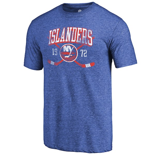 New York Islanders Fanatics Branded Royal Vintage Collection Line Shift Tri Blend T-Shirt