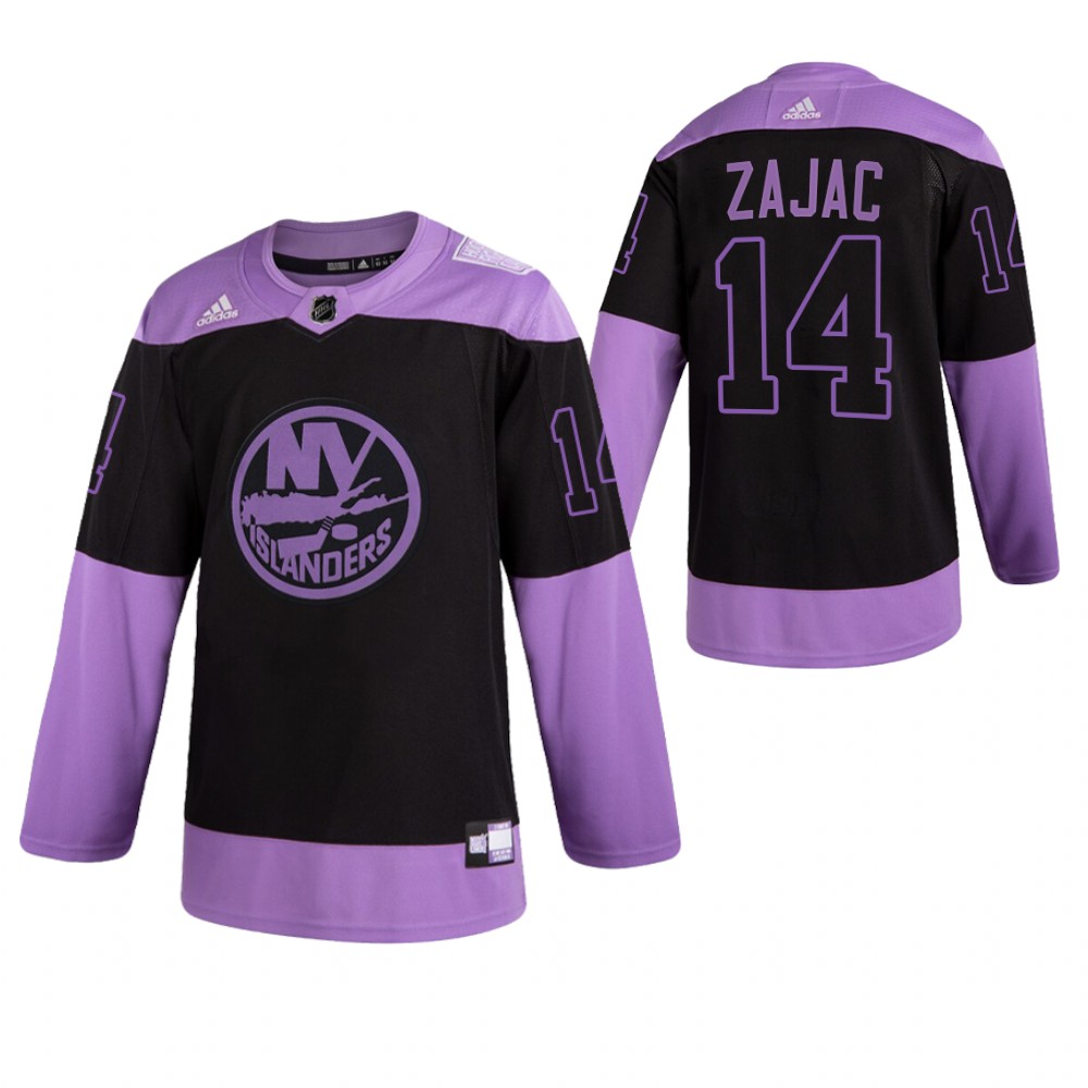 New York Islanders HockeyFightsCancer Travis Zajac Purple Jersey Authentic