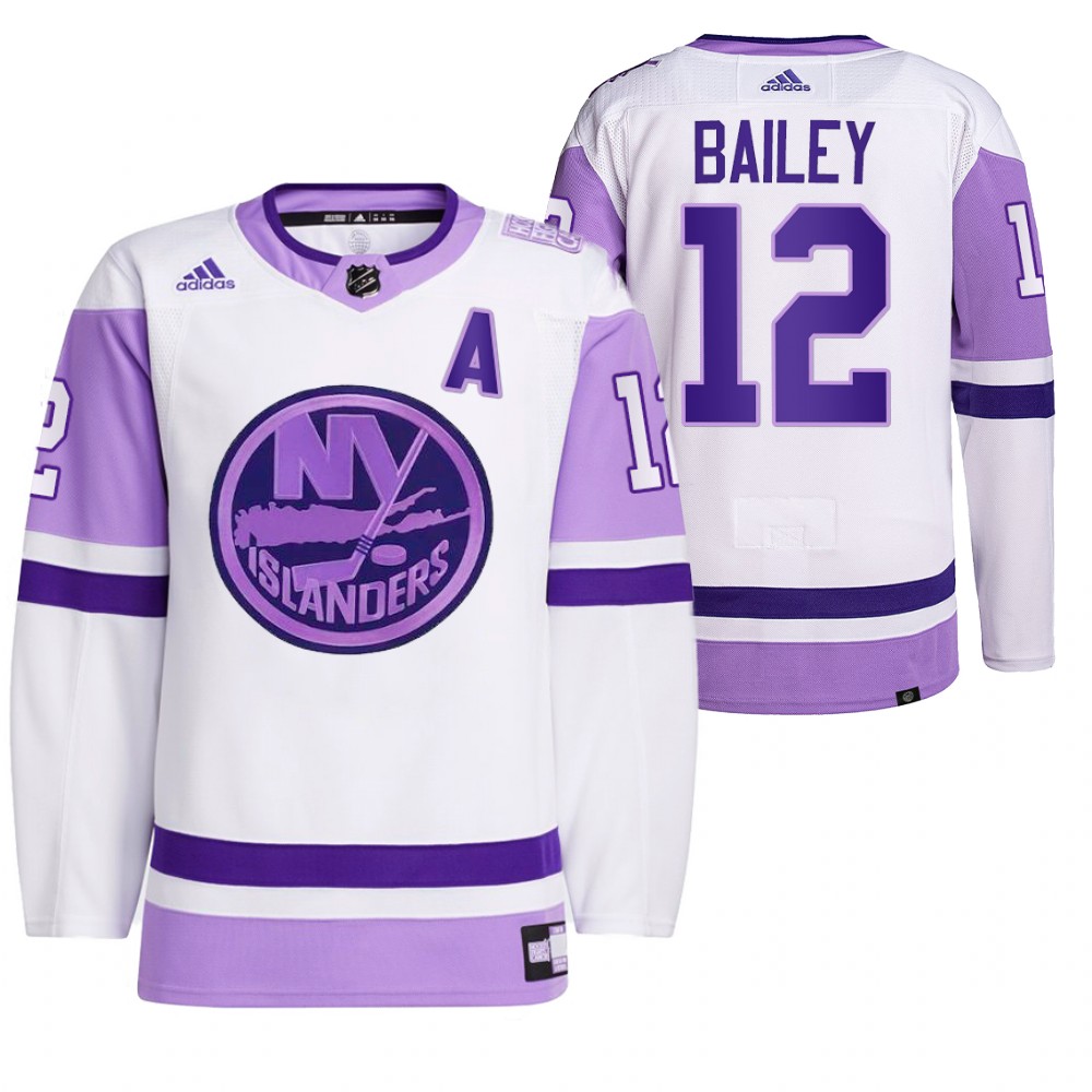 New York Islanders Josh Bailey 2021 HockeyFightsCancer White Primegreen Jersey