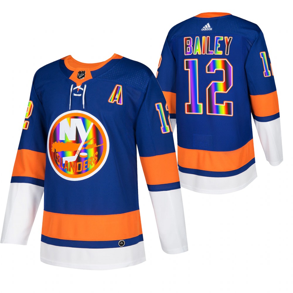 New York Islanders Josh Bailey Royal Pride Night 2022 HockeyIsForEveryone Jersey