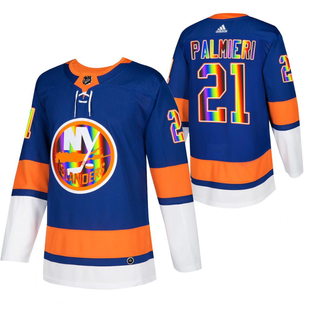 New York Islanders Kyle Palmieri Royal Pride Night 2022 HockeyIsForEveryone Jersey