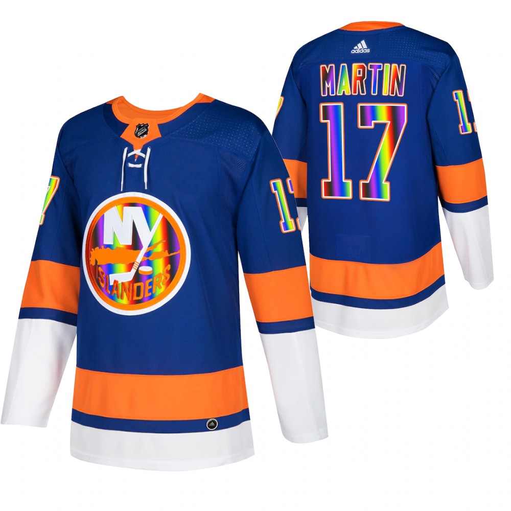 New York Islanders Matt Martin Royal Pride Night 2022 HockeyIsForEveryone Jersey