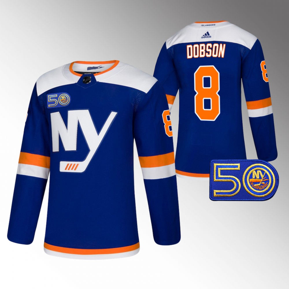 New York Islanders Noah Dobson Royal 50th Anniversary Authentic Alternate Jersey