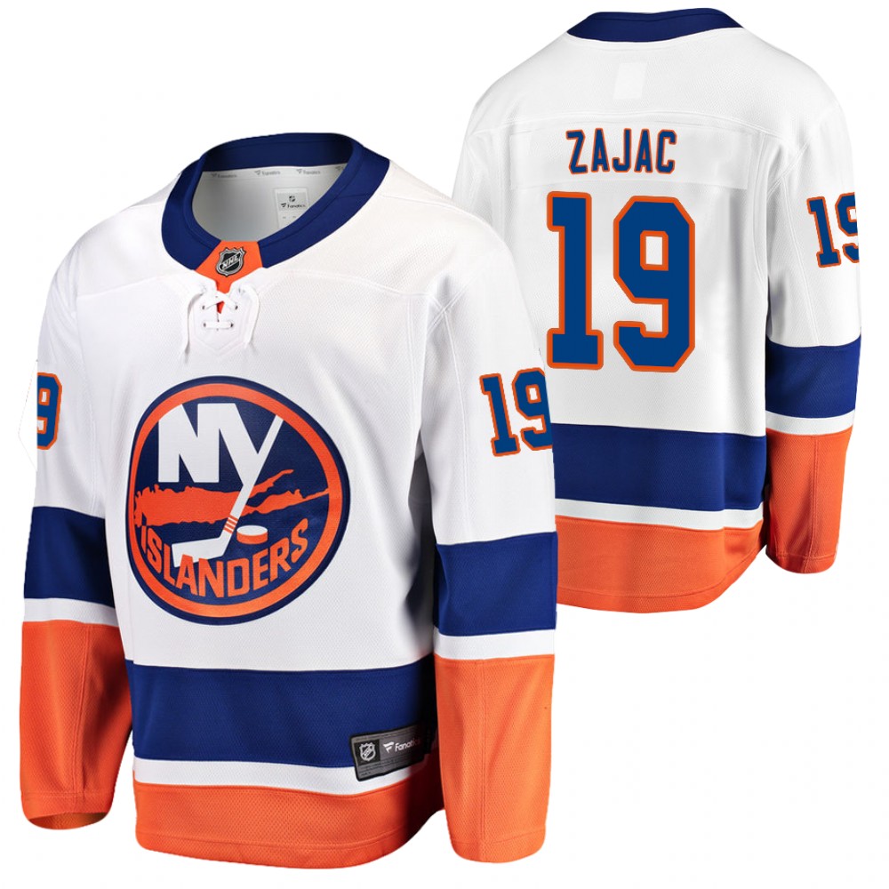 New York Islanders Travis Zajac White Away 2021 Trade Jersey