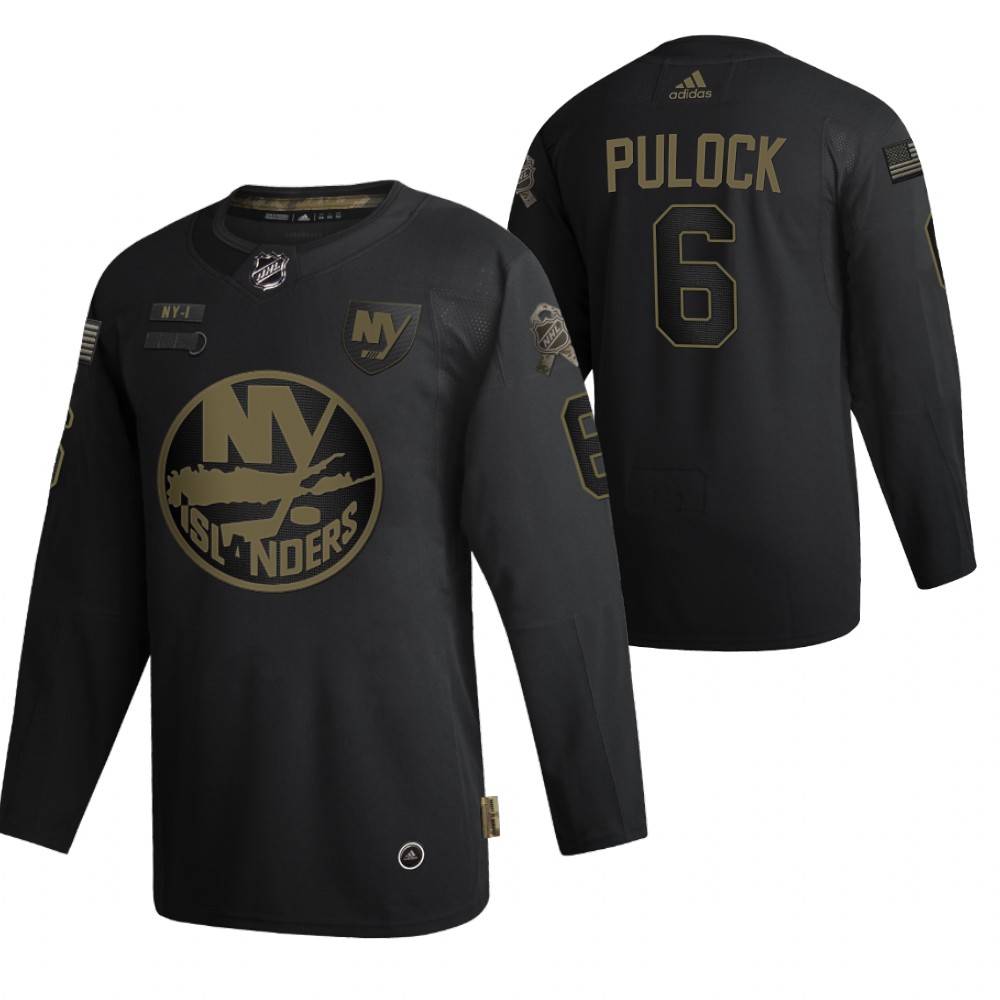 New York Islanders ryan pulock Black 2020 Veterans Day Authentic Jersey