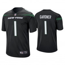 New York Jets #1 Sauce Gardner Black Game 2022 NFL Draft Jersey