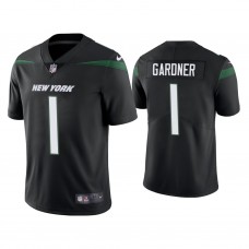 New York Jets #1 Sauce Gardner Black Vapor Limited 2022 NFL Draft Jersey
