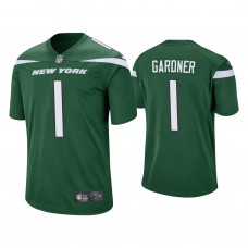 New York Jets #1 Sauce Gardner Green Game 2022 NFL Draft Jersey