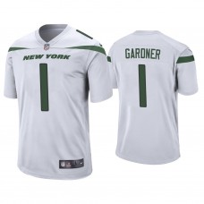 New York Jets #1 Sauce Gardner White Game 2022 NFL Draft Jersey