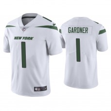 New York Jets #1 Sauce Gardner White Vapor Limited 2022 NFL Draft Jersey