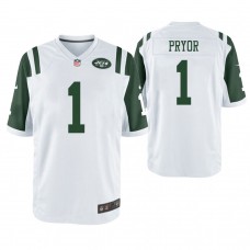 New York Jets #1 Terrelle Pryor White Game Jersey