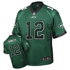 New York Jets #12 Joe Namath Green Drift Fashion Jersey