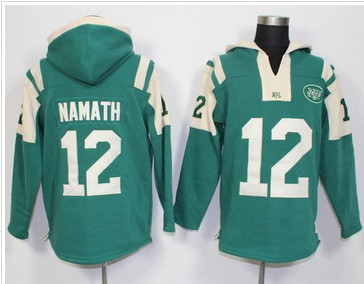 New York Jets #12 Joe Namath Green Player Winning Method Pullover NFL Hoodie
