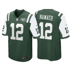 New York Jets #12 Joe Namath Green Retired Player Game Jersey
