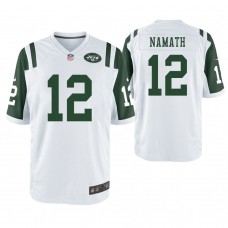 New York Jets #12 Joe Namath White Game Jersey