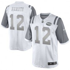 New York Jets #12 Joe Namath White Platinum Limited Jersey