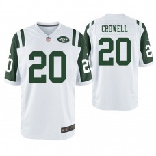 New York Jets #20 Isaiah Crowell White Game Jersey