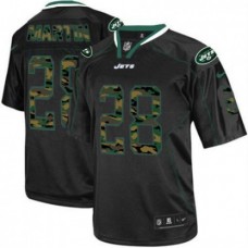 New York Jets #28 Curtis Martin Black Camo Fashion Jersey
