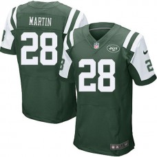 New York Jets #28 Curtis Martin Green Elite Jersey