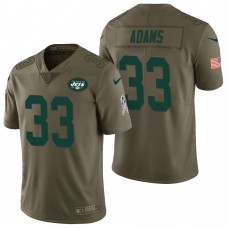 New York Jets #33 Jamal Adams Olive 2017 Salute to Service Limited Jersey