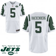 New York Jets #5 Christian Hackenberg White Elite Jersey