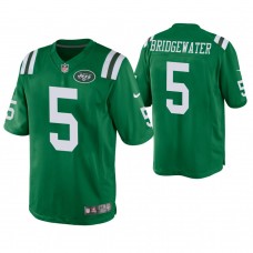 New York Jets #5 Teddy Bridgewater Green Color Rush Legend Jersey