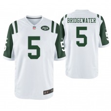 New York Jets #5 Teddy Bridgewater White Game Jersey