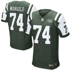 New York Jets #74 Nick Mangold Green Elite Jersey