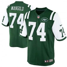 New York Jets #74 Nick Mangold Green Team Color Limited Jersey