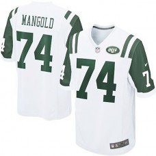 New York Jets #74 Nick Mangold White Game Jersey