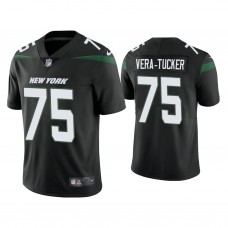 New York Jets #75 Alijah Vera-Tucker Black 2021 NFL Draft Vapor Limited Jersey