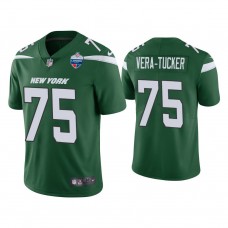 New York Jets #75 Alijah Vera-Tucker Green 2021 London Limiteds Patch Limited Jersey