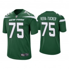 New York Jets #75 Alijah Vera-Tucker Green 2021 NFL Draft Game Jersey