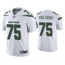 New York Jets #75 Alijah Vera-Tucker White 2021 NFL Draft Vapor Limited Jersey