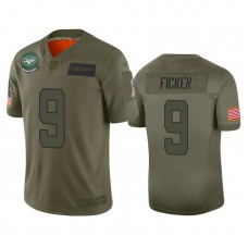 New York Jets #9 Sam Ficken Camo 2019 Salute to Service Limited Jersey