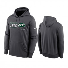 New York Jets Anthracite Prime Logo Name Split Hoodie