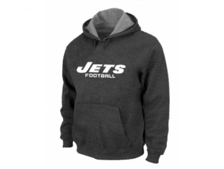 New York Jets Authentic font Pullover Hoodie D.Grey