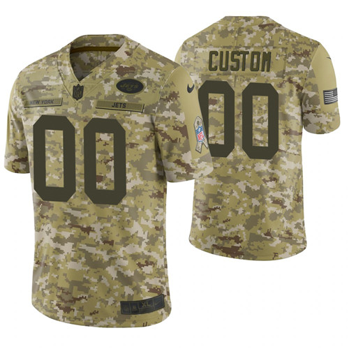 New York Jets Custom Camo 2018 Salute to Service Limited Jersey