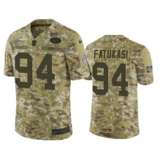 New York Jets Folorunso Fatukasi #94 Camo Jersey 2018 Salute to Service