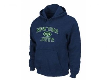 New York Jets Heart & Soul Pullover Hoodie D.Blue