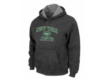 New York Jets Heart & Soul Pullover Hoodie D.Grey