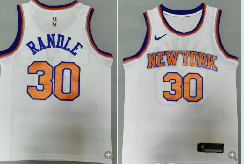 New York Knicks #30 Julius Randle Men's Nike Releases Classic Edition NBA Jersey White