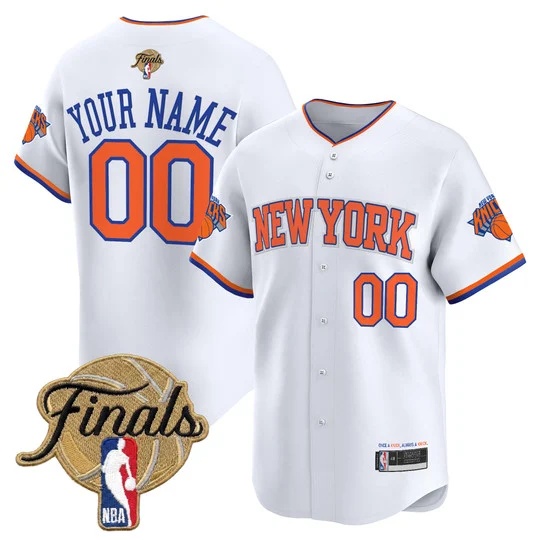 New York Knicks 2026 Finals Vapor Custom Baseball Jersey - All   Stitched