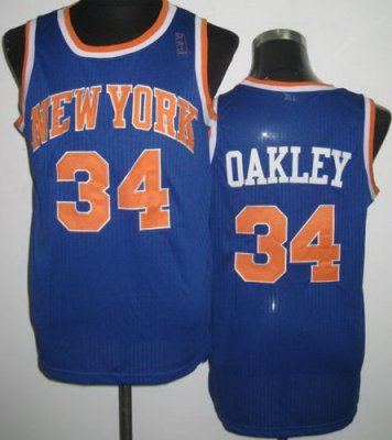 New York Knicks 34 Charles Oakley Blue Revolution 30 NBA Jerseys