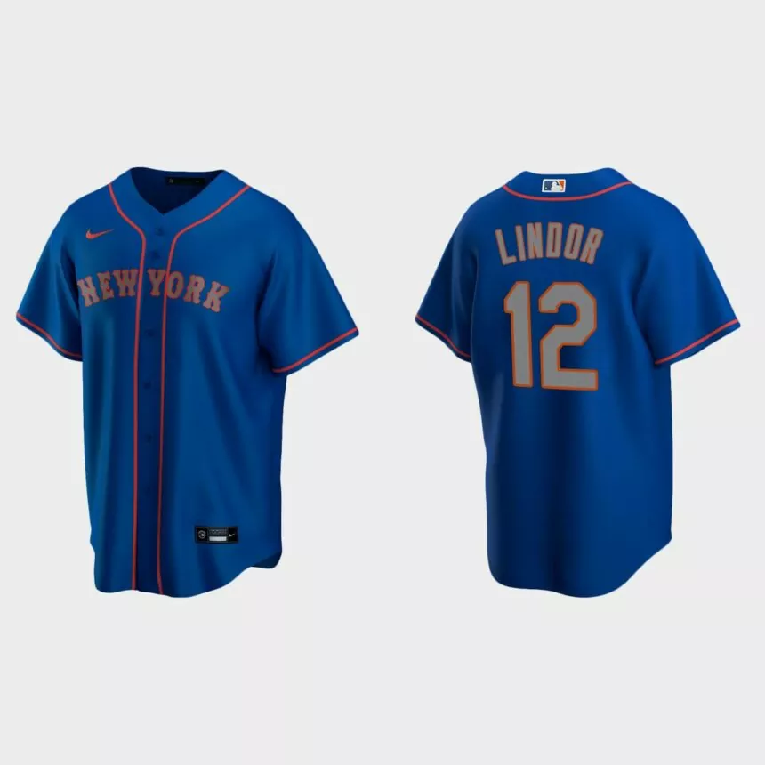 New York Mets #12 Francisco Lindor Replica Jersey – Royal
