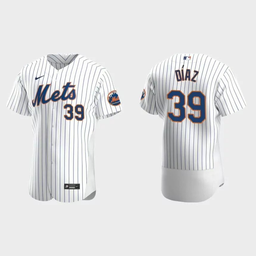 New York Mets #39 Edwin Diaz 2020 Home Authentic Jersey – White